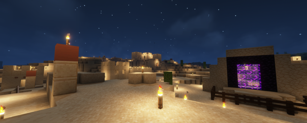 Shot showing Sandcastle village and the new Portal